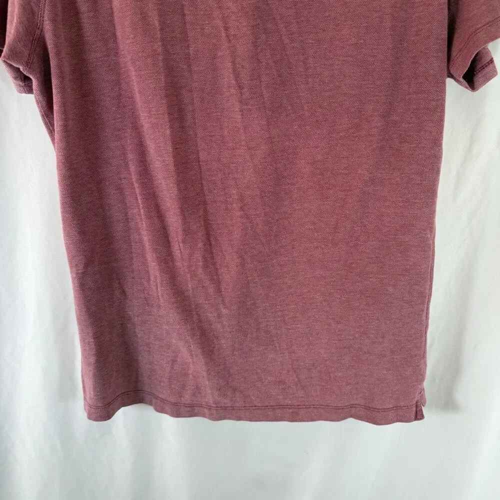 Banana Republic Wicking Pique Polo Men's Medium Red Short Sleeve 100% Cotton